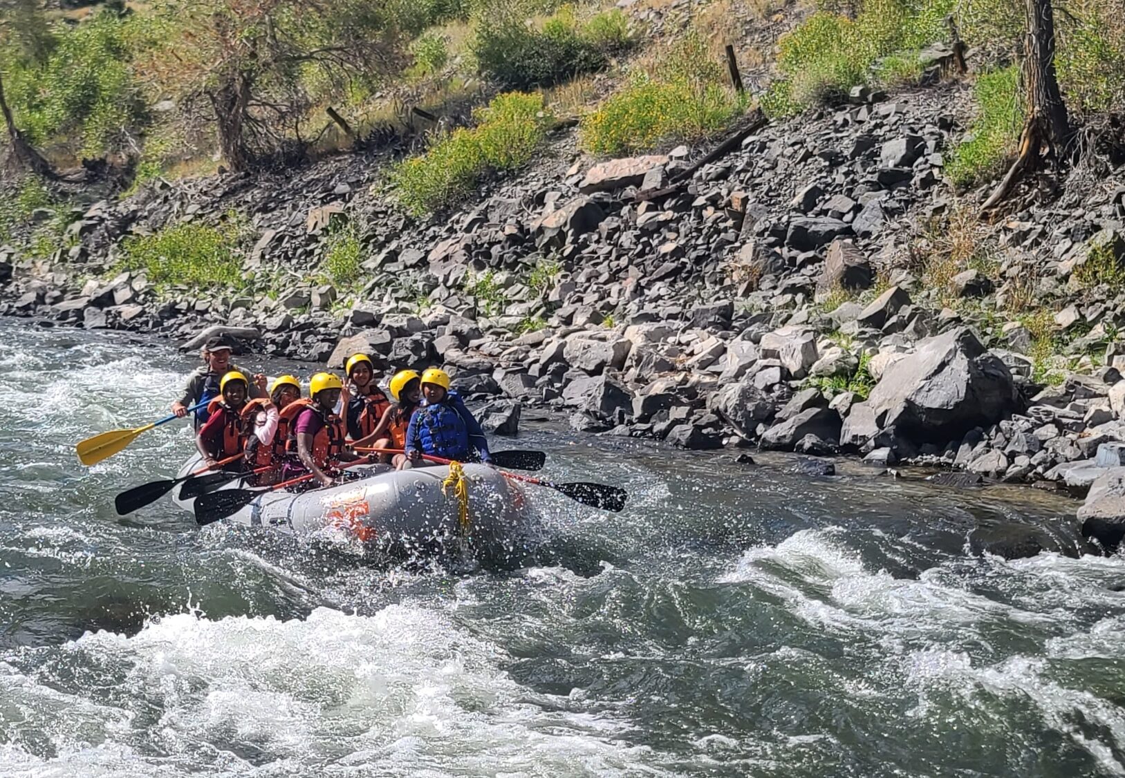 Bear Creek rafting trip near Salida Colorado with splashy class II-III rapids