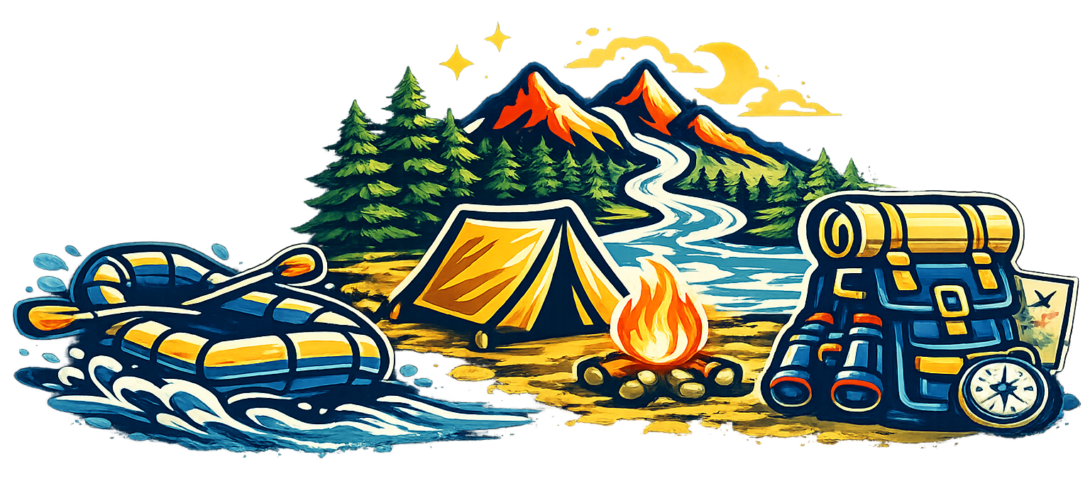 raft, camp, explore