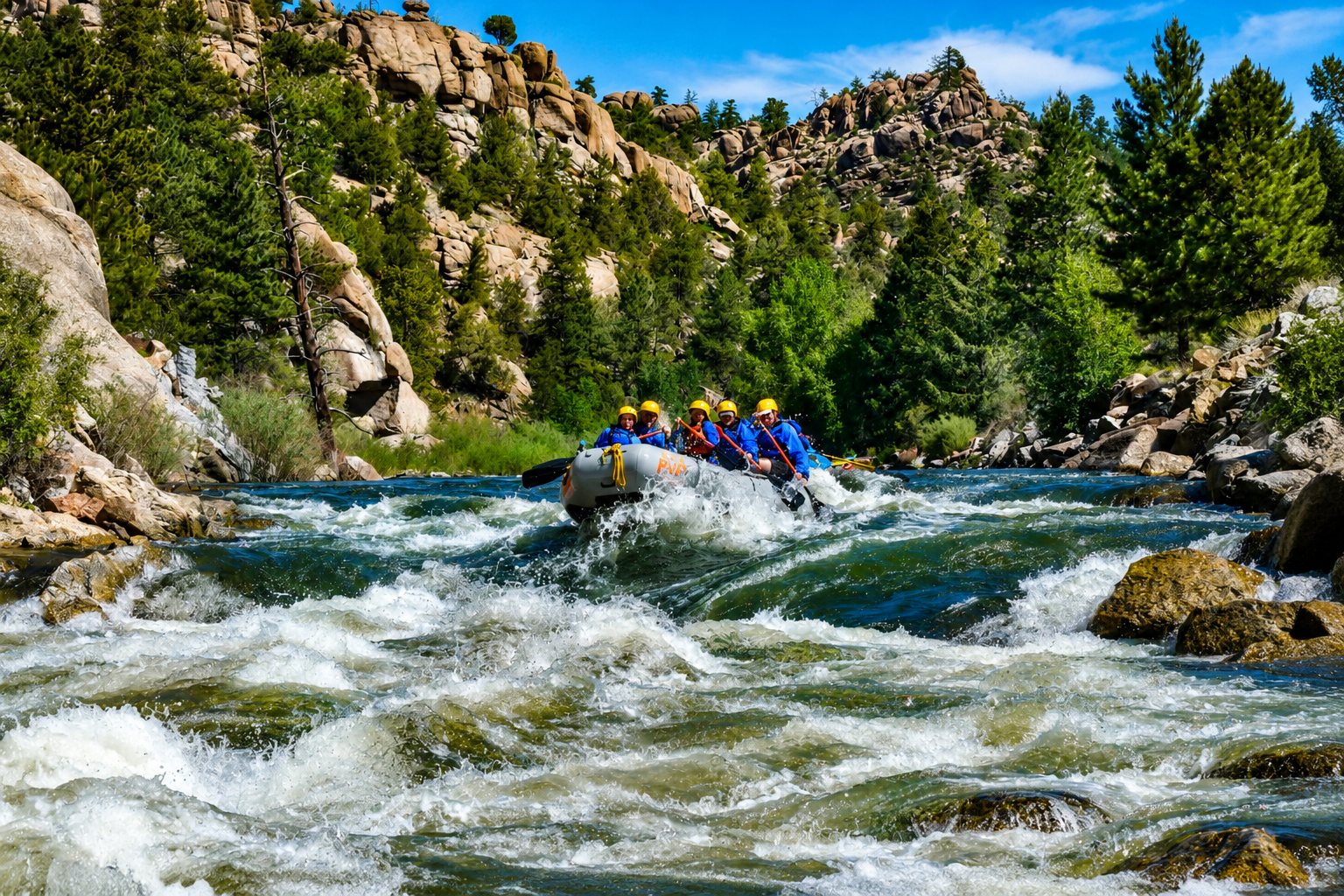 Browns Canyon rafting half day trip